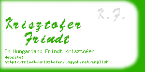 krisztofer frindt business card